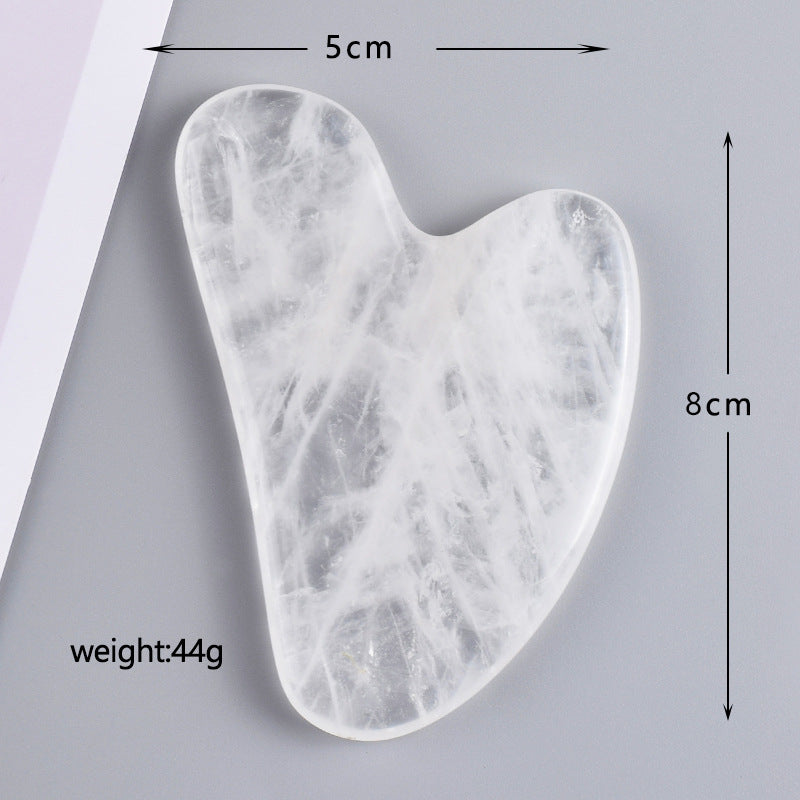 Natural White Crystal Gua Sha & Massage Tool Series