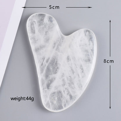 Natural White Crystal Gua Sha & Massage Tool Series