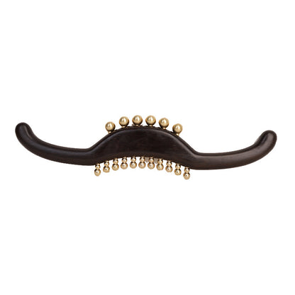 Black Sandalwood Double-sided Brass Massage Stick, Full Body Gua Sha Tool