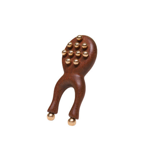 Sandalwood & Brass Frog Massager, Multi-Function Gua Sha Tool