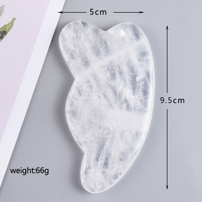 Natural White Crystal Gua Sha & Massage Tool Series
