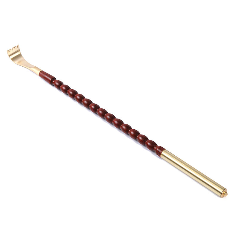 Sandalwood & Brass Back Scratcher, Portable Itch Relief Tool