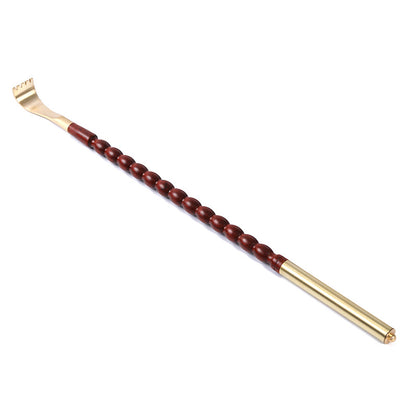 Sandalwood & Brass Back Scratcher, Portable Itch Relief Tool