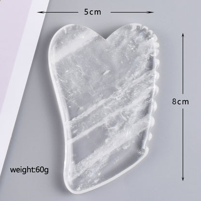 Natural White Crystal Gua Sha & Massage Tool Series