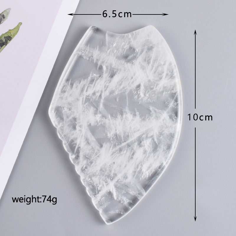Natural White Crystal Gua Sha & Massage Tool Series