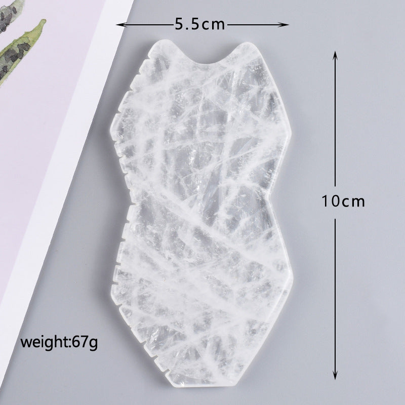 Natural White Crystal Gua Sha & Massage Tool Series