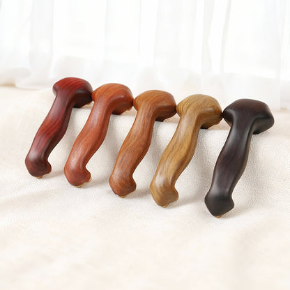 Green Sandalwood & Brass Bead Massage Comb, Portable Gua Sha Tool