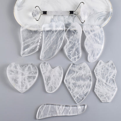 Natural White Crystal Gua Sha & Massage Tool Series