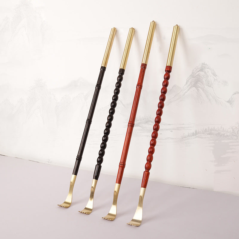 Sandalwood & Brass Back Scratcher, Portable Itch Relief Tool